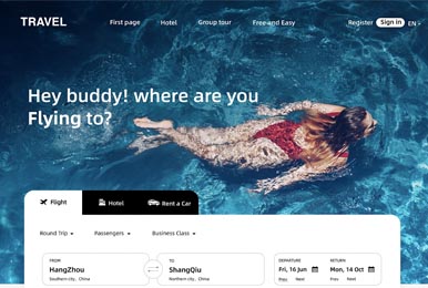 Travel company website design